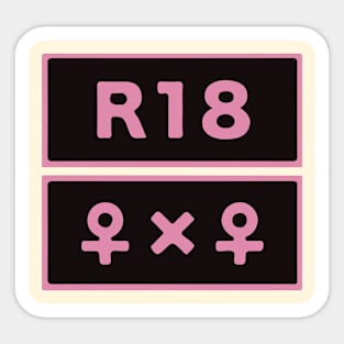 R18 Girl x Girl Sticker